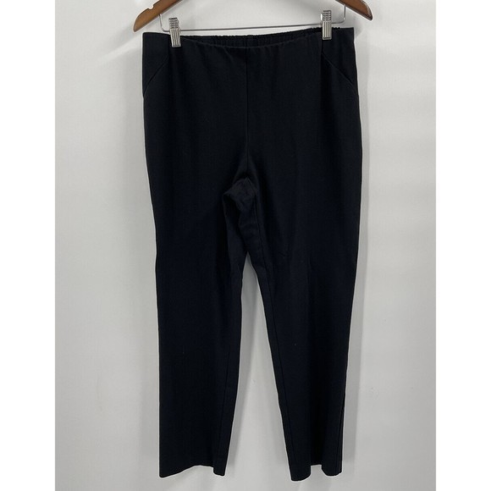 J. Jill M Petite Ponte Slim Leg Pants Womens Black‎ Excellent Stretch Pull On